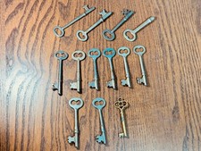 Antique Skeleton Key Lot Corbin P 3 P 4 P 10 Taylor R 26 CB 4 picture