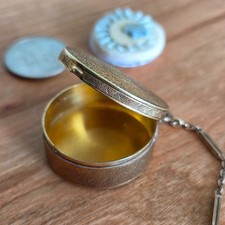 Vintage 14K Gold Tango Compact/Chatelaine Case w Mirror and Puff picture