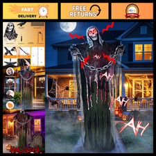 6FT Life-Size Animated Halloween Decor - Spooky Outdoor Animatronics Prop picture