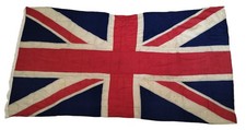 Rare 1880 Antique Victorian Vintage Union Jack Flag Wool Bunting 236 cm x 126 cm picture