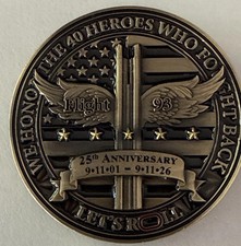 FBI Pittsburgh 9/11 Flight 93 “Let’s Roll” 25th Anniversary Challenge Coin picture