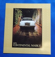 1979 Lincoln CONTINENTAL MARK V Automobile Large PRESTIGE Sales Catalog Brochure picture