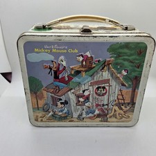Vintage 1954 Mickey Mouse Club Metal Lunchbox Aladdin Industries Embossed Disney picture