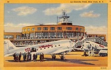 Postcard NY: La Guardia Field, New York, New York, Linen Posted 1952 picture
