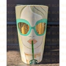 NEW Starbucks Los Angeles LA Girl Double Wall Traveler Ceramic Tumbler 12oz picture