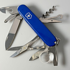Title: Victorinox Explorer 91mm Swiss Army Knife Cobalt Blue Scales Refurbished picture