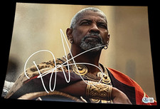 DENZEL WASHINGTON SIGNED AUTOGRAPH 11x14 PHOTO GLADIATOR 2 BECKETT BAS E picture