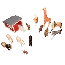 Schleich Chicken Coop  & Farm Animal Lot - Horses,Giraffe, Deer, Bison & Breyer picture