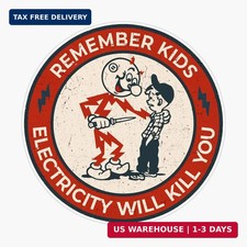 Reddy Kilowatt Electricity Warning Stickers - 3 Packs: Caution Stickers for Elec picture