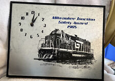 Vintage The Milwaukee Junction 1985 Employee Safety Award Clock 11” X 14” picture