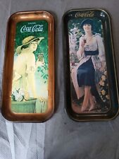 Vintage 1972 & 73 Coca-Cola  Oblong  Serving Trays picture
