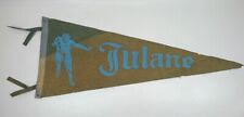 Vintage Tulane University Wool Pennant Sports Green Wave Football READ picture