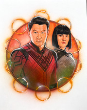 COMIC BOOK ARTIST PHIL NOTO SHANG -CHI LEGEND OF THE 10 RINGS ILLUSTRATION 11X14 picture