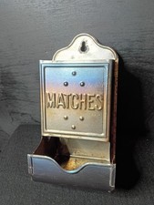 1930s PNCO METAL MATCH HOLDER SUPER RARE RAINBOW HEAT FINISH Hand Polished π picture