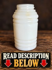 1930s Antique White Milk Glass Beehive Cosmetic Cold Cream Jar Vintage picture