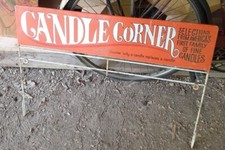 Rare Vintage candle corner advertisement door display sign by Will and Baumer picture