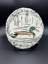 Stan Langtwait Shapes Of Clay Round Wall Plaque Wading Duck 7x6.5 picture