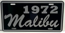 1972 72 MALIBU Metal License Plate Fits Chevy SS Custom Classic Hot Rod Garage picture