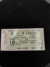 ALICE IN CHAINS vinyl sticker MTV concert stub  3×2 Seattle grunge rock guitar picture