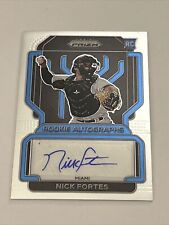 Nick Fortes 2022 Panini Prizm Baseball Rookie Auto Miami Marlins MLB Blue Ink picture