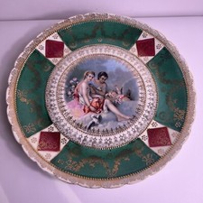 VINTAGE F BOUCHER Cupid porcelain Antique Royal Vienna Plate SMALL DAMAGE C PIC picture