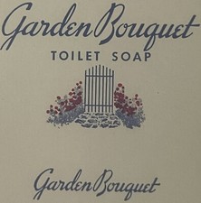 Antique 1920s-50s Rare Garden Bouquet Toilet Soap Label 🧼 Manhattan, NY picture