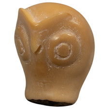 Vintage Natural White Owl Bird Tagua Carving picture