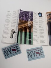 1998 NYSE New York Stock Exchange Visitor Ephemera Brochure + Entry Tickets picture