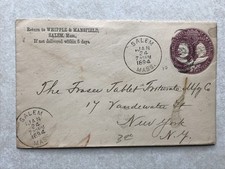 EN2616 Letterhead Envelope Postal Cover Whipple & Mansfield, Salem MA 1894 mark picture