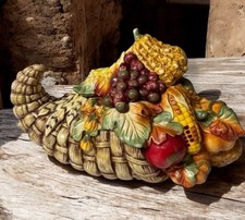 Fitz and Floyd Fall Bountiful Harvest Cornucopia Storage Jar Collectable Decor picture