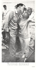 Frank Sinatra & Nancy On Movie Set None But the Brave Film (1965) Vtg Mag Cutout picture