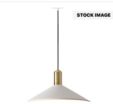 Lighting Modern Cone Pendant Lighting White and Gold Pendant Light Kitchen Islan picture