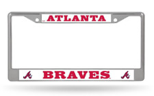 Atlanta Braves MLB Baseball Chrome Auto Car License Plate Frame picture