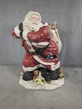 Fitz and Floyd Santa's Large Christmas Centerpiece / Planter Rare 1987 picture
