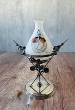 antique victorian silverplate perfume bottle holder, glass bottle Meriden B.Co picture
