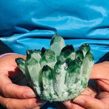 4 pieces 3.71LB New Find green Phantom Quartz Crystal Cluster Specimen 3440 picture