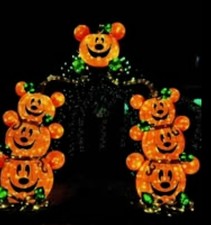 NEW 9FT Disney Halloween Pumpkin Arch LED Lights Mickey Costco 1784904 NIB  picture