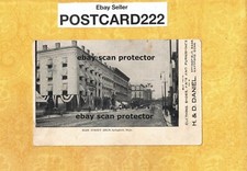 MA Springfield 1904 antique postcard MAIN ST ARCH H & D DANIEL CO clothing hats picture