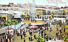 San Francisco Fillmore Chutes Amusement Park Vtg Postcard K21 picture