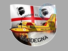 STICKER CANADAIR CL 415 SARDINIA ISLAND SARDINIA ITALY FIREFIGHTERS CD112 picture