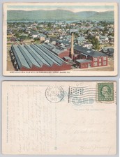 1922 Jersey Shore PA Silk Mill Bird's Eye View Vintage Postcard Posted picture