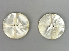 1920s Vintage Antique MOP Button Set Mother of Pearl Large Butto a pair of 2 picture