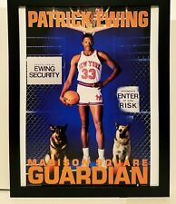 Patrick Ewing NY Knicks Costacos Brothers 8.5x11 FRAMED Print Vintage 80s Poster picture