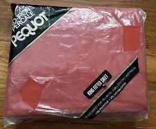 Vintage 1970s NOS Pequot No Iron Percale King Fitted Sheet Burnt Orange Rust picture