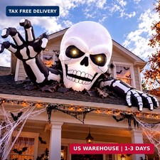 3 Pcs Giant Halloween Inflatable Skeleton with LED Lights Outdoor Decors picture