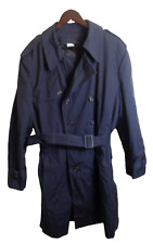 All Weather Military Trench Army  Blue 44R All Weather Coat W/ Removable Liner picture
