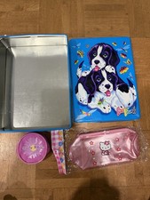 Vintage Lisa Frank Puppies Big Tin picture