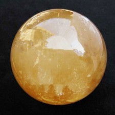 120 MM Natural Citrine Calcite Quartz Crystal Sphere Ball Healing Gemstone picture
