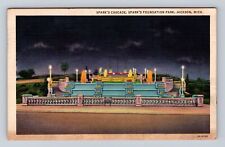 Jackson MI-Michigan, Sparks Foundation Park, Sparks Cascade, Vintage Postcard picture
