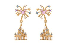 🔥Disney Parks - FANTASYLAND CASTLE - Fireworks Dangle Earrings -By Girls Crew💥 picture